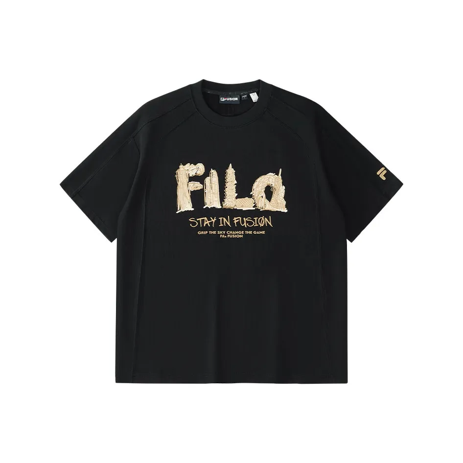 FILA FUSION Рабочая одежда T-рубашка мужская глубокий черный