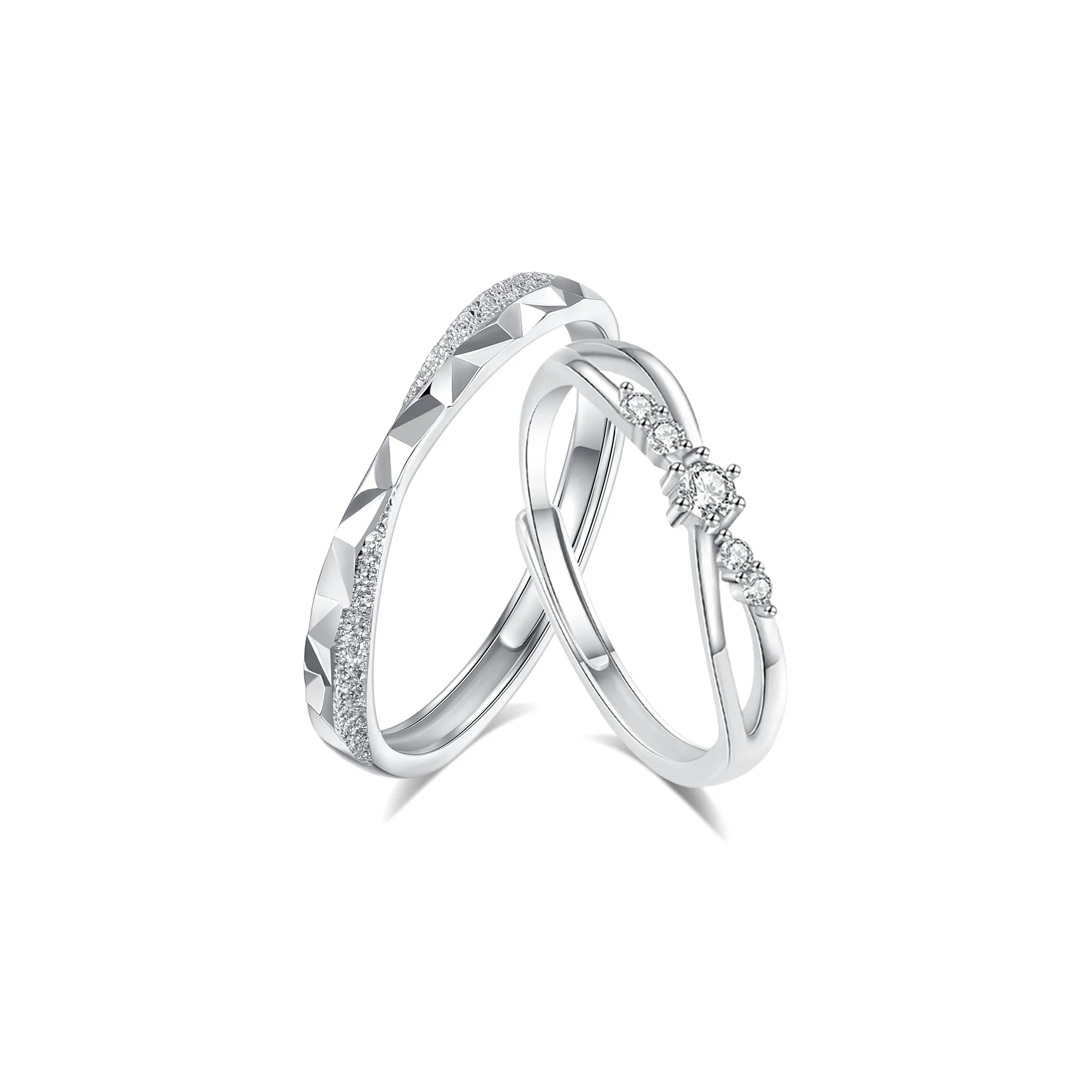 ALICE Couple Rings 999 Fine Silver Rings Unisex