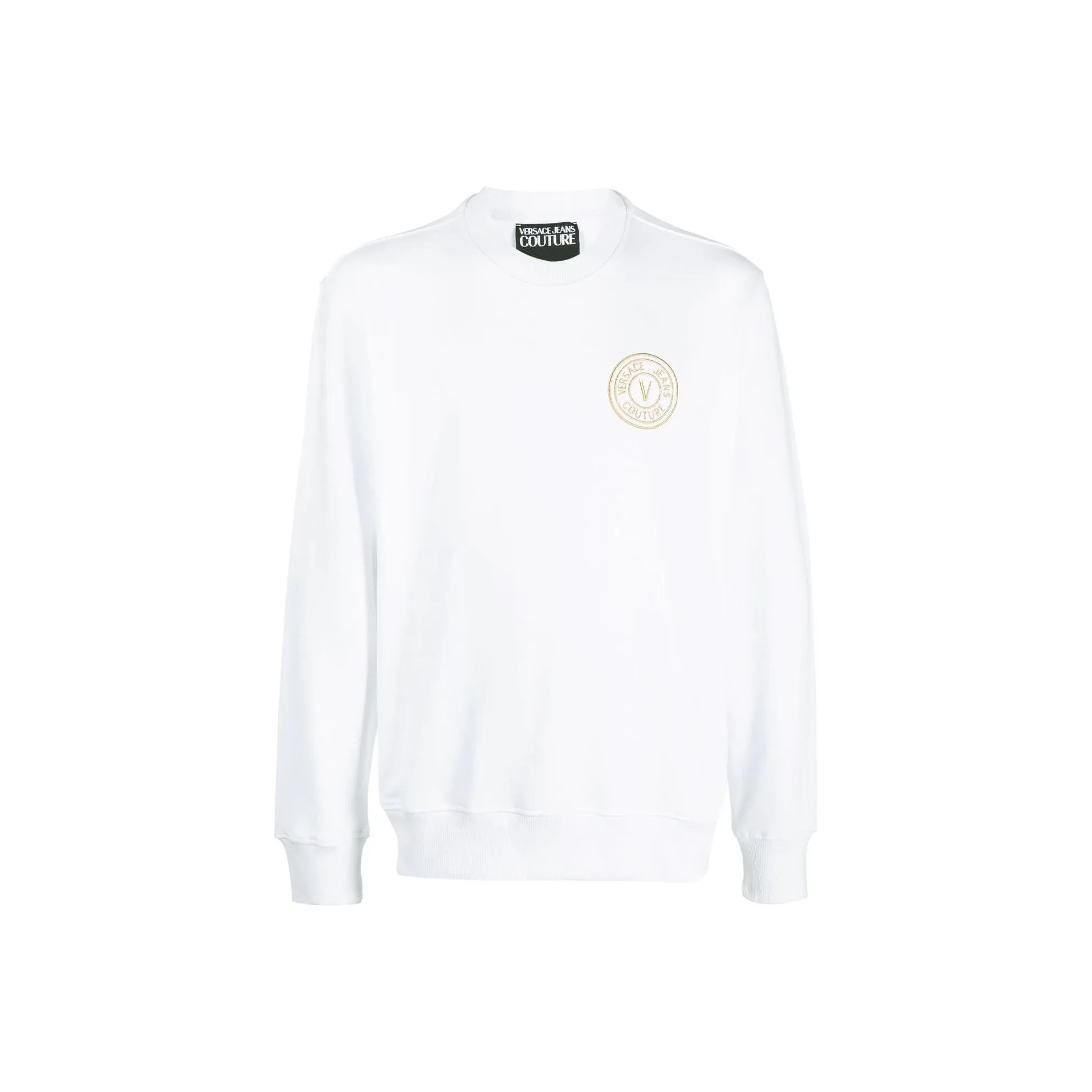 VERSACE JEANS COUTURE Logo-embroidered Long-sleeve Sweatshirt