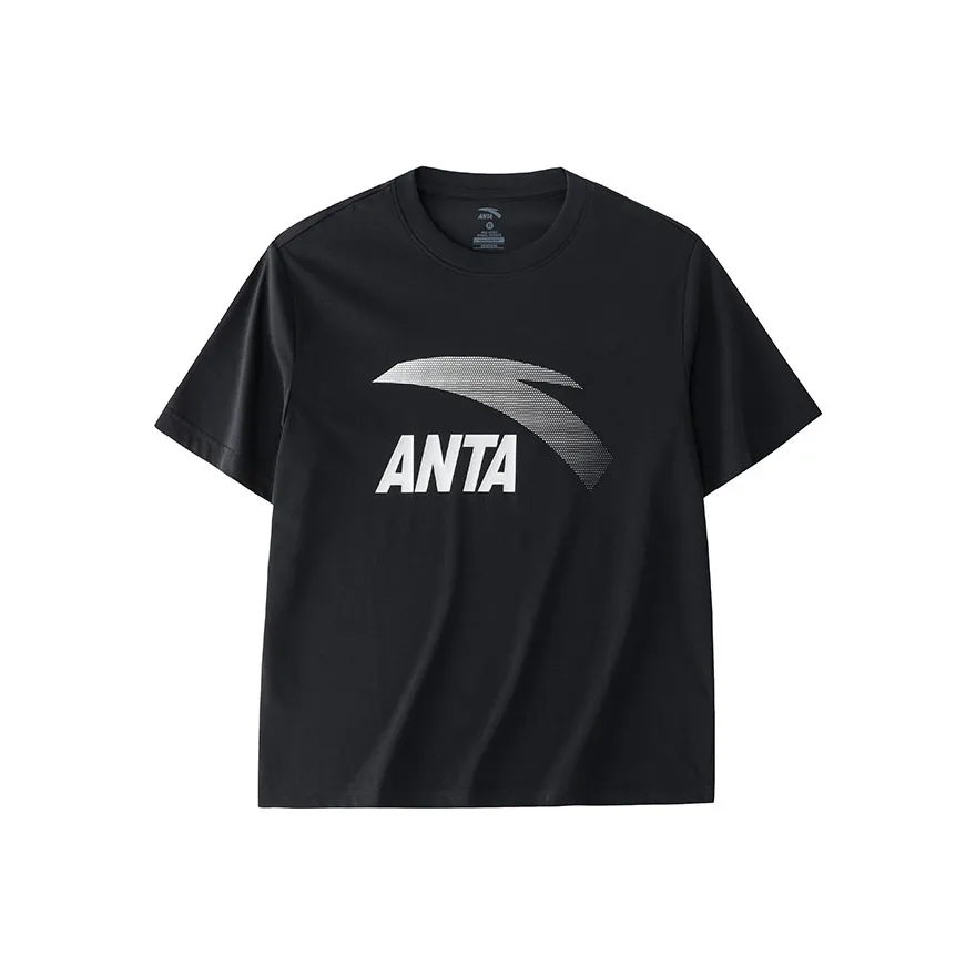 ANTA T Рубашка Мужская Основной Черный Серебряный