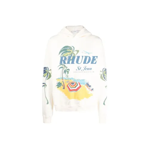 Rhude Белый Мужские Свитшоты