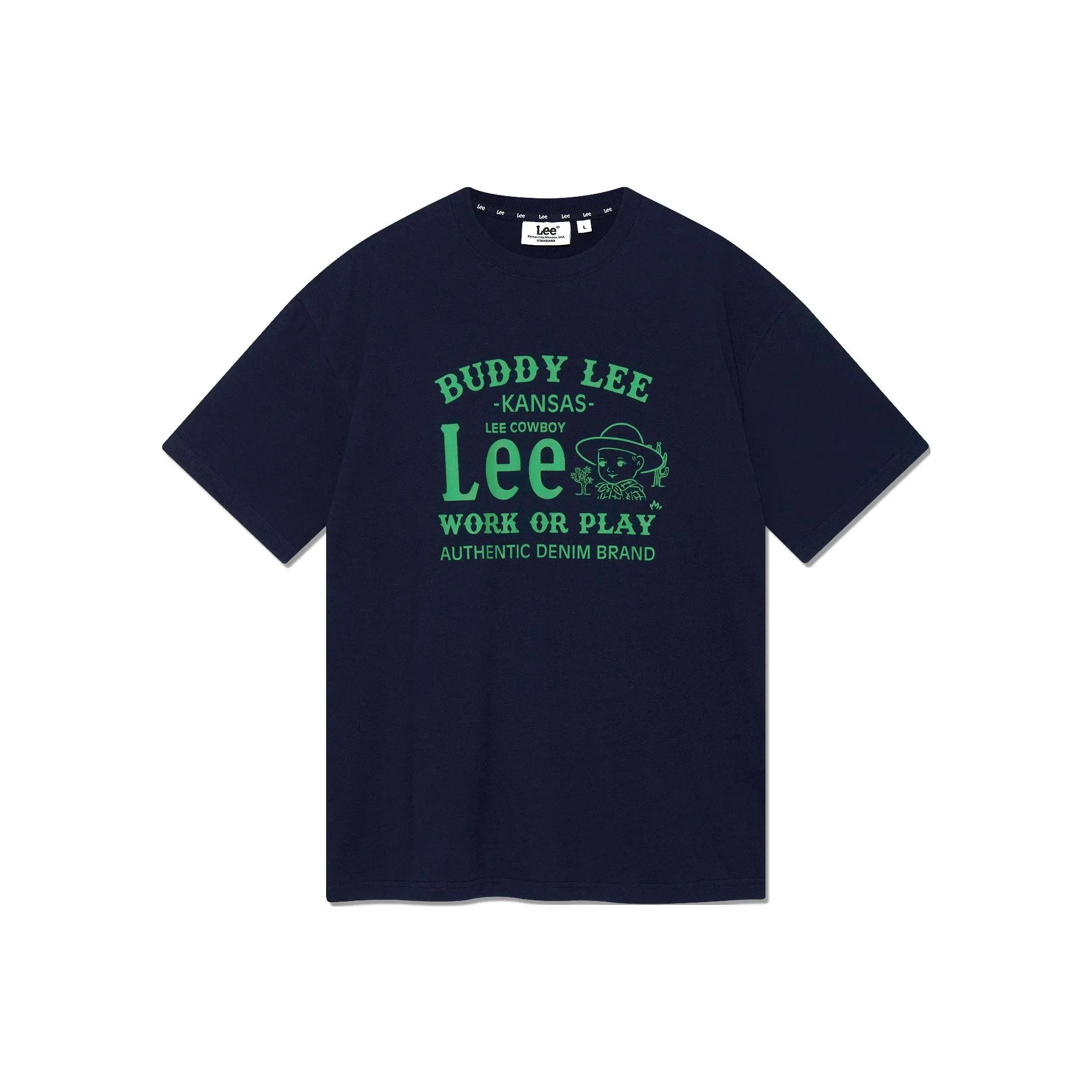 Lee T-Shirts Unisex Marine Blue