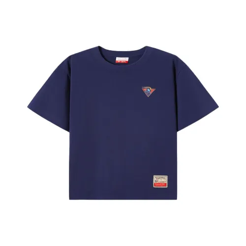 Mitchell Ness Golden State Warriors Темно-синяя Унисекс Футболка