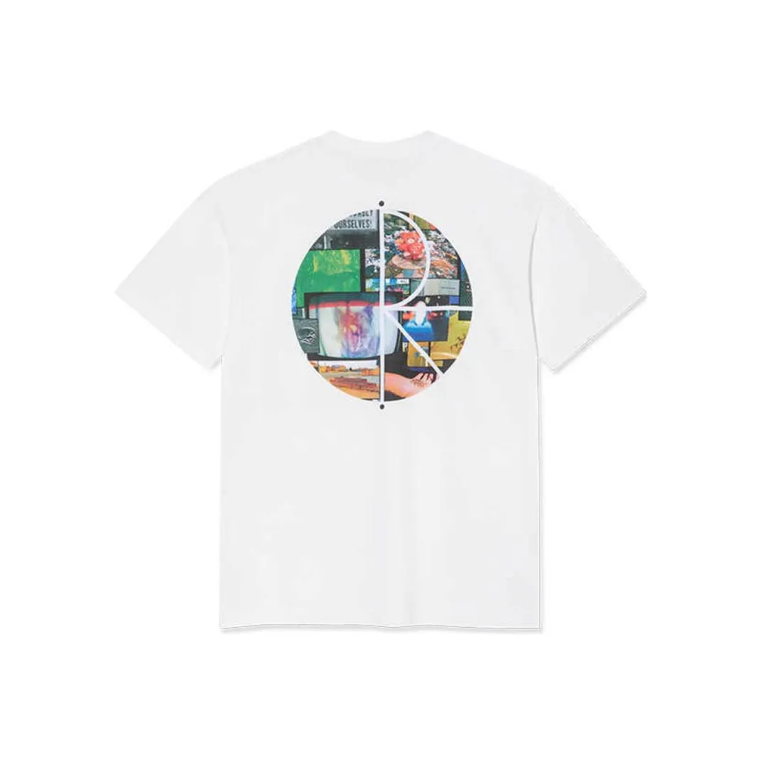 POLAR SKATE CO SS25 Fill Логотип Ourselves Collage Tee T Рубашка Унисекс Белый