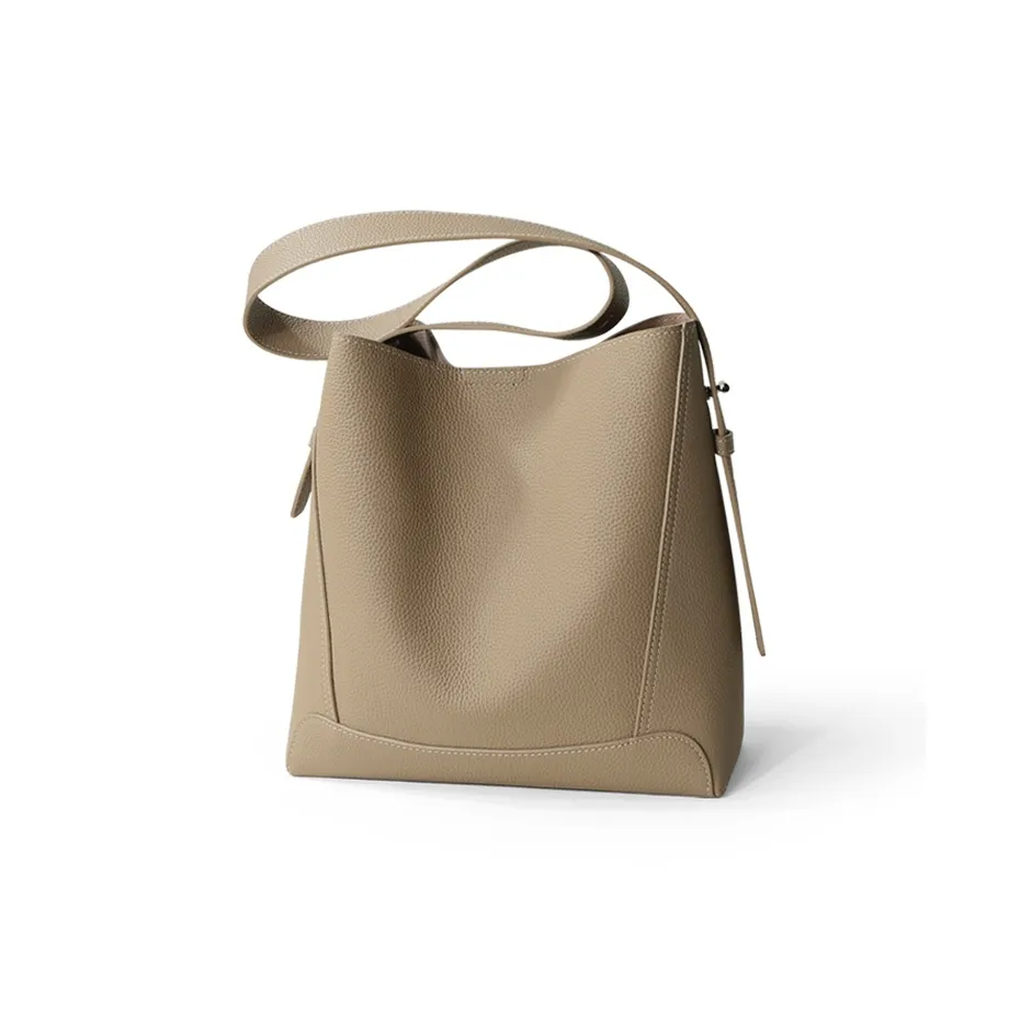 MINIBIRD Togo Ведрообразная сумка из крупнозернистой текстуры кожа коровы плечо средний размер женский многоцветный