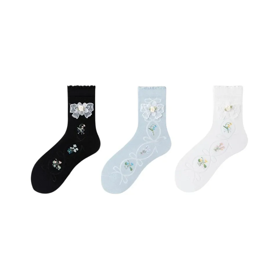 WAJUZHEN Носки Crew Женские 3 упаковки Ландыш Season