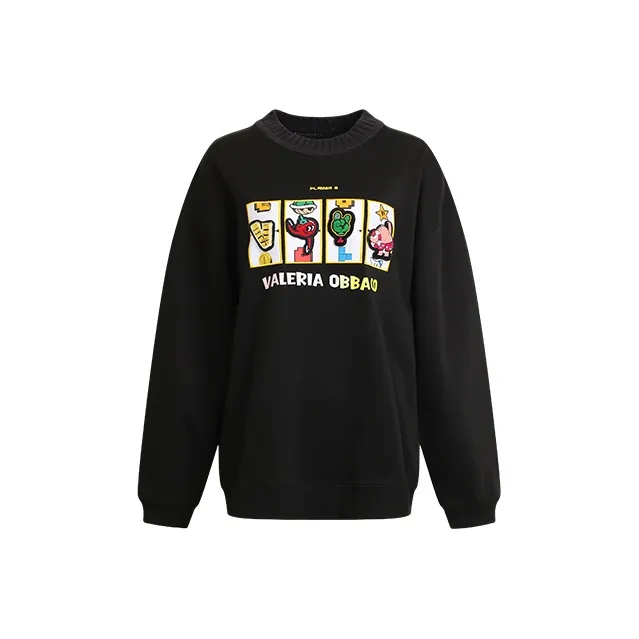 Valeria Obbaco Черный Унисекс Свитшоты