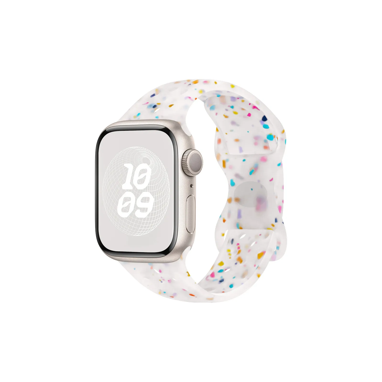 IKYOU Strap Apple Compatibility Silicone Material 41/42/44/45/49mm