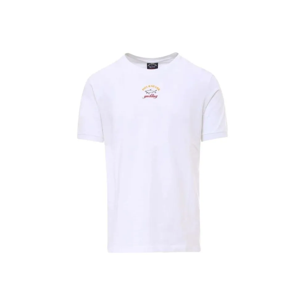 Paul & Shark Crew Neck Printed Logo T shirt