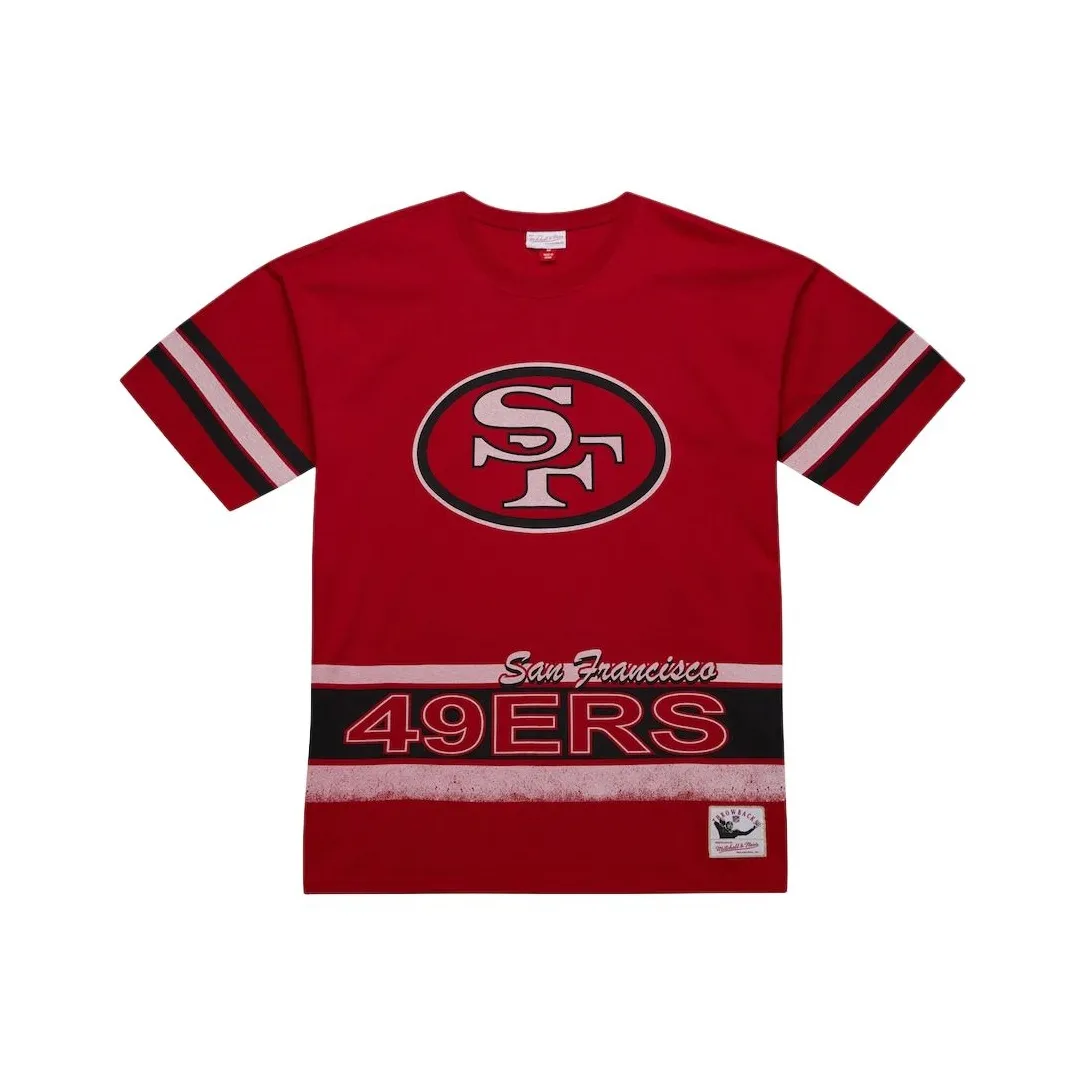 Mitchell & Ness x NFL San Francisco 49ers Oversized Vintage T Shirt Men's Scarlet