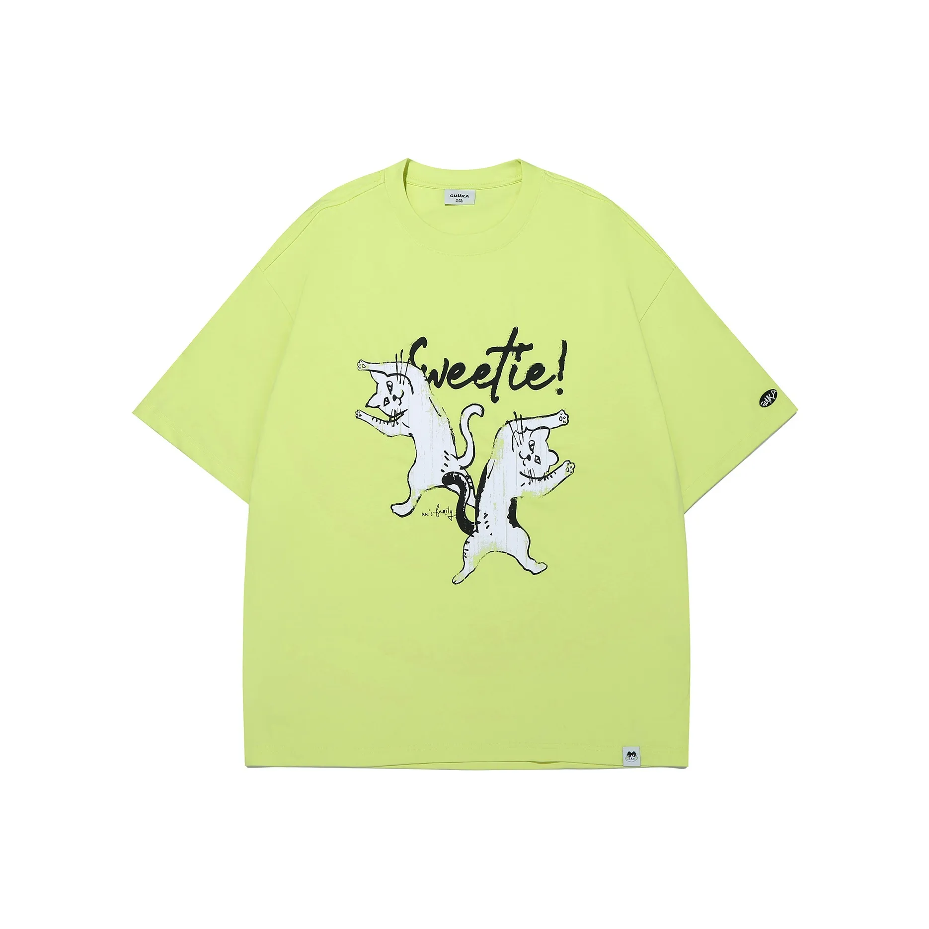 Guuka Short Sleeved T Shirts Unisex Neon Yellow