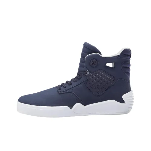 SUPRA Skytop 4 Кроссовки для скейтбординга Высокие Морской синий/Белый Унисекс