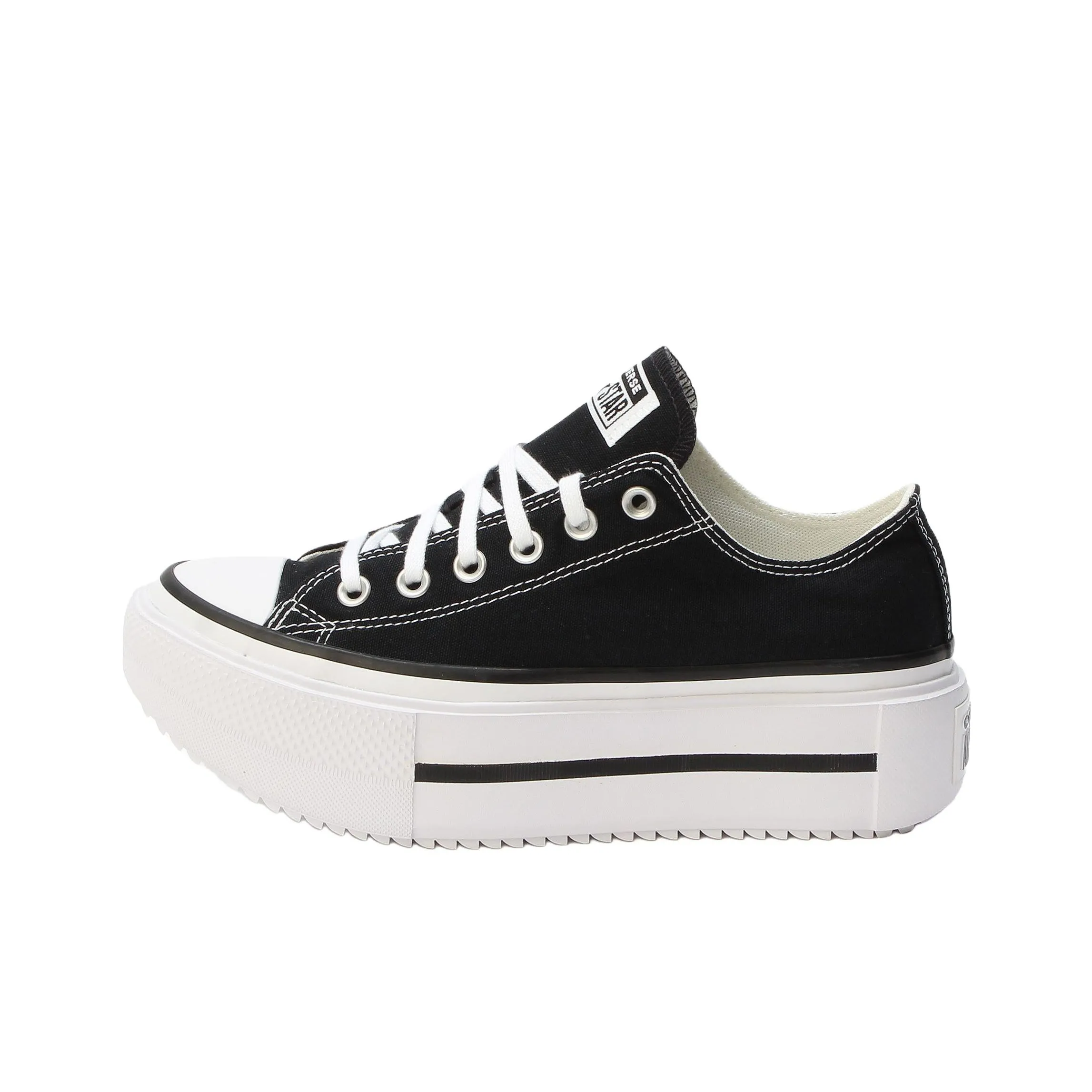 Конверс Double Stack Slip-resistant Abrasion-resistant Low-top Shoes Unisex Black