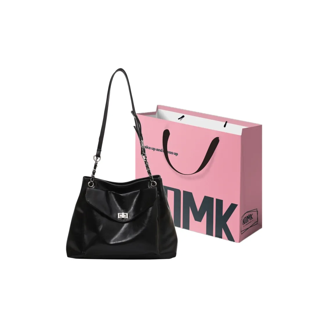 NOMK PU (полиуретан) Подмышка Сумка Сумка через плечо Сумка через плечо Женская Черная Розовая Серебряная Белая Зеленая Коричневая