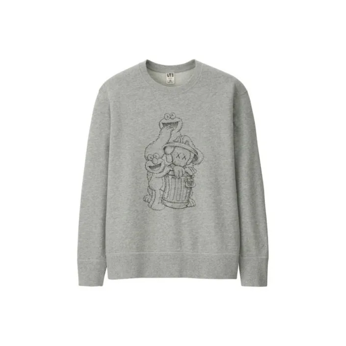 UNIQLO KAWS Collaboration Collection Серый Мужской Свитшот