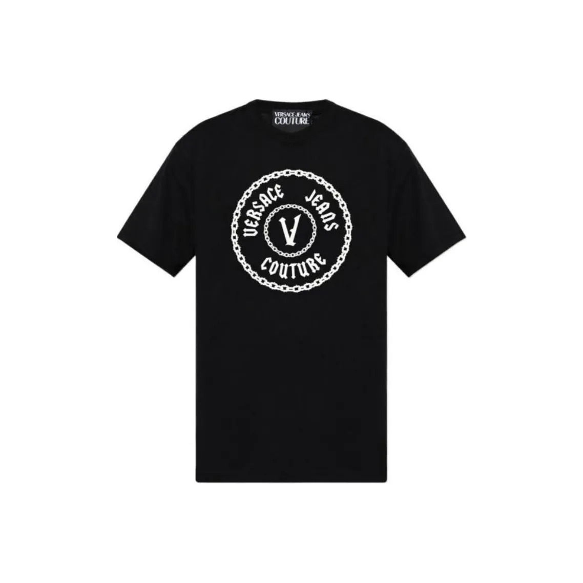 VERSACE JEANS Raised logo Cotton T shirt