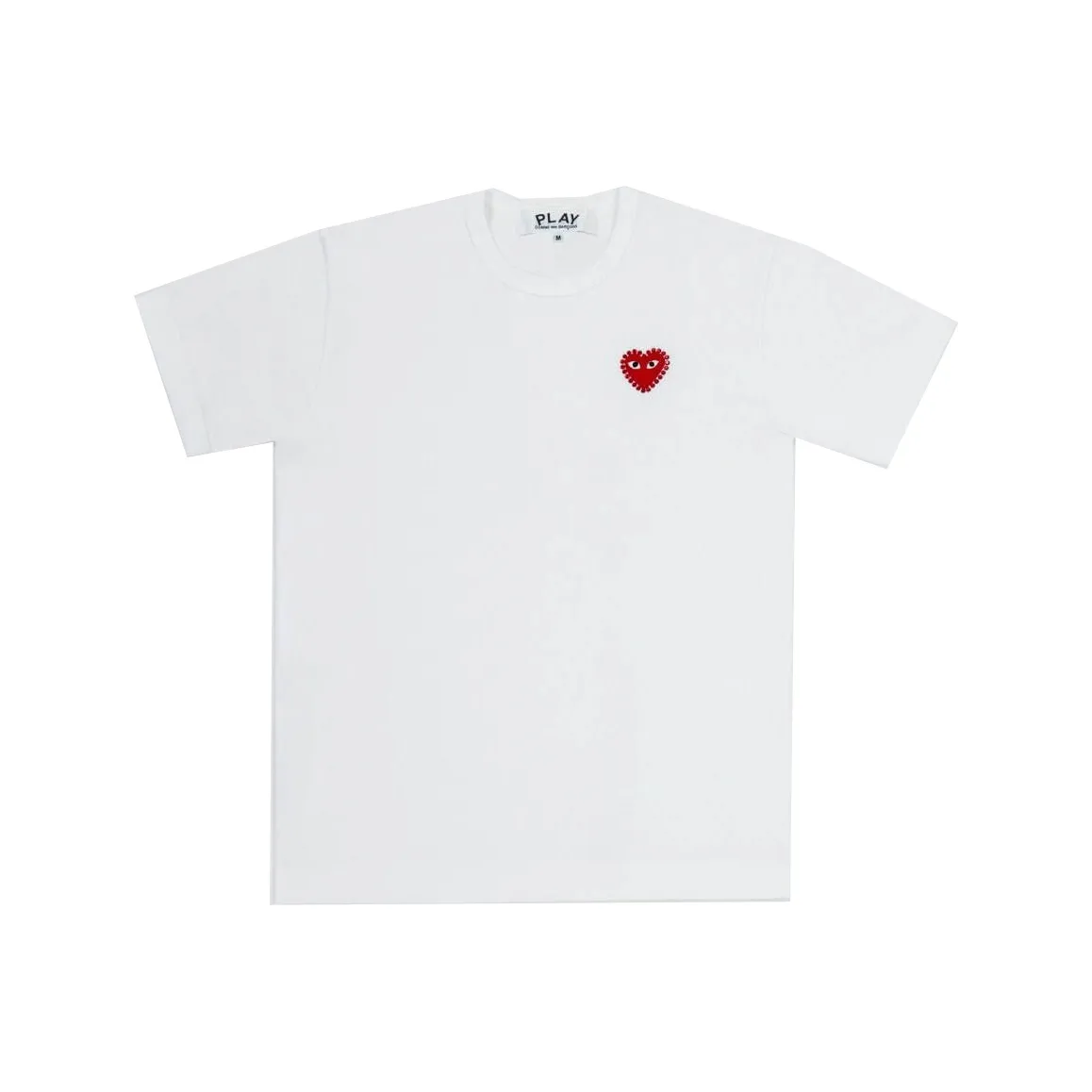 CDG Play Emblem Rhinestone Heart T-Shirt