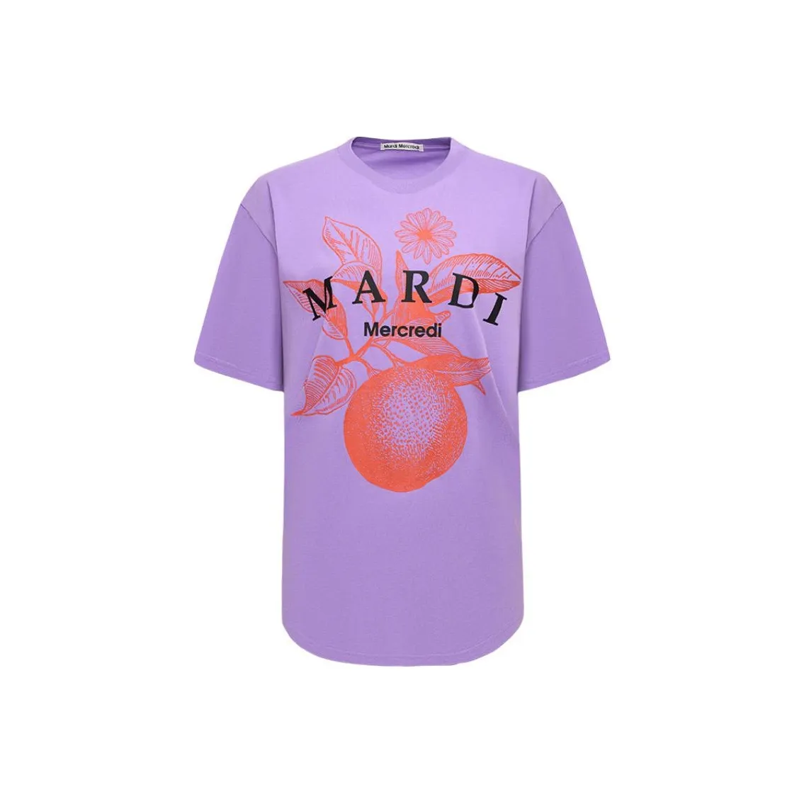 MARDI MERCREDI T Shirt Unisex Lime Purple Wild Rose Fruit Red