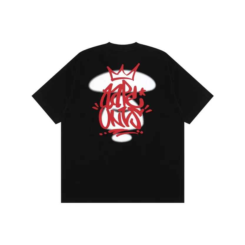 Aape SS24 Mens Graffiti Ape Print Crewneck T-Shirt