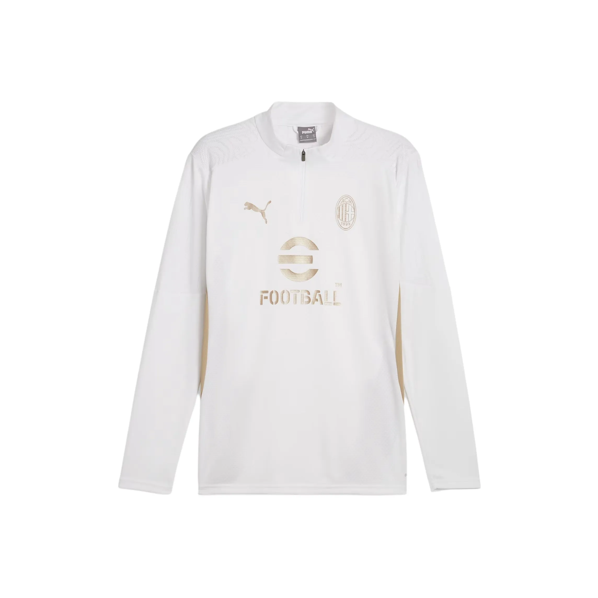 PUMA x AC Milan Football FW24 Т-рубашка Мужская Белый Золото