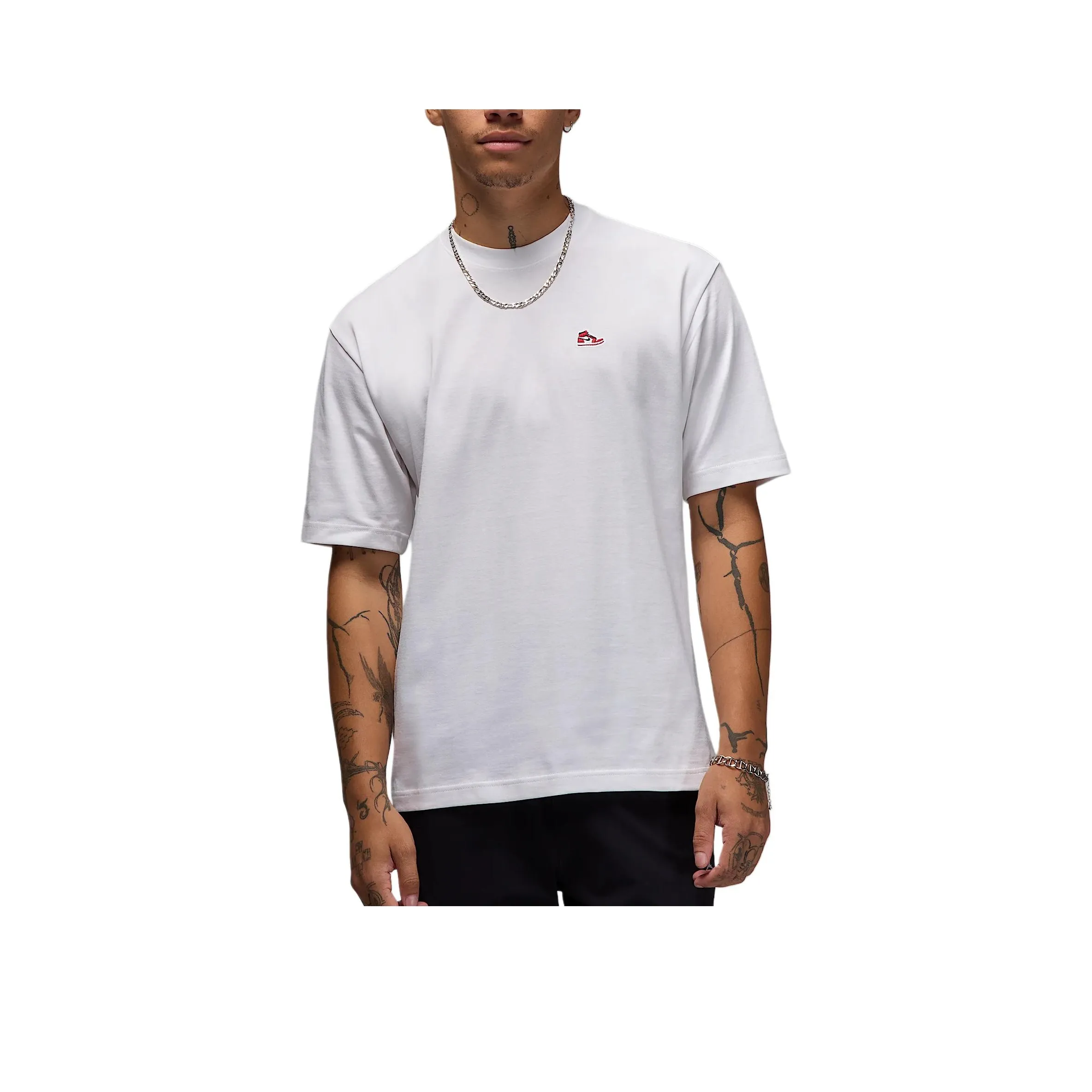 Jordan T Shirts Unisex White/School Red