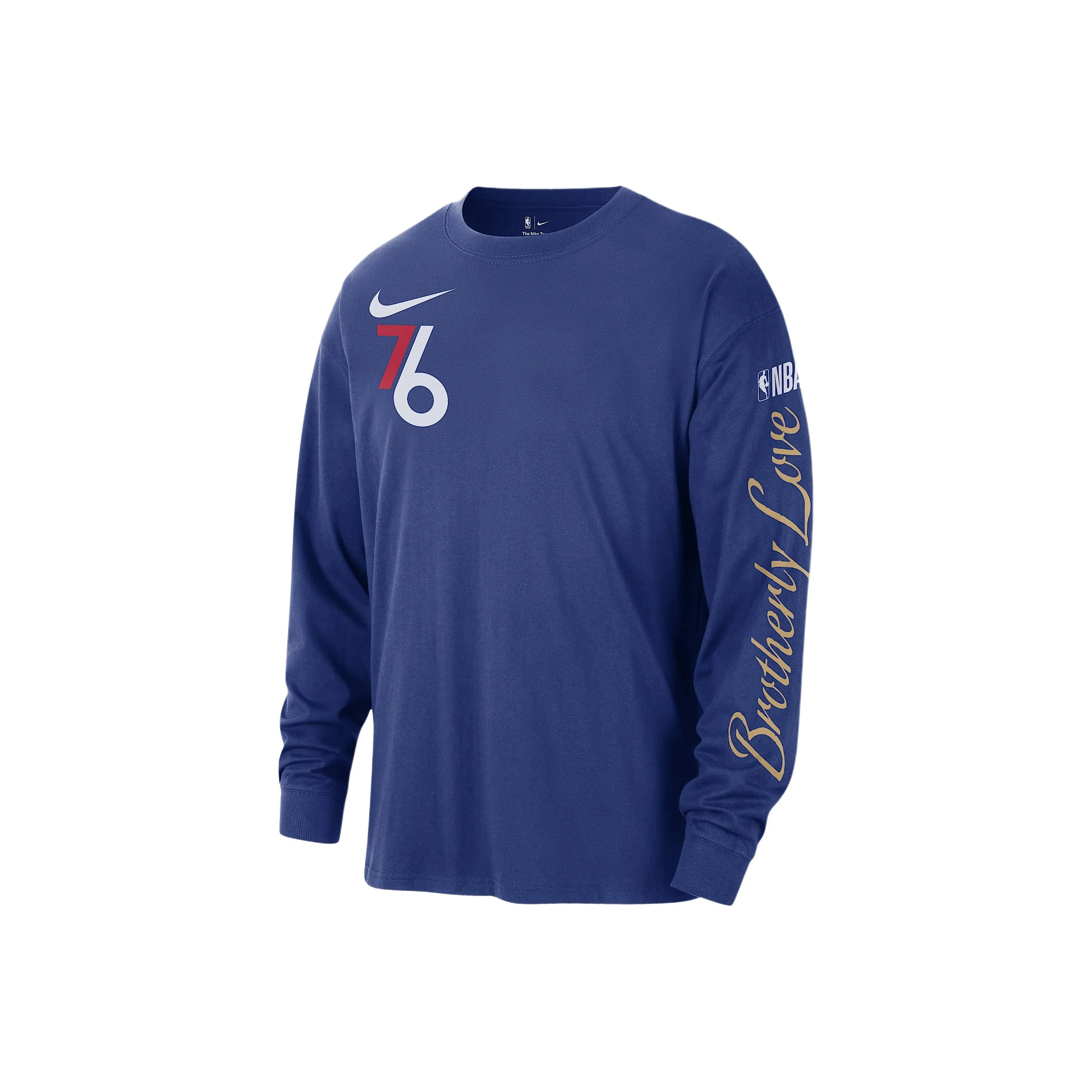 Nike Philadelphia 76ers Courtside City Edition Men's Nike Nba Max90 Long Sleeve T Shirt