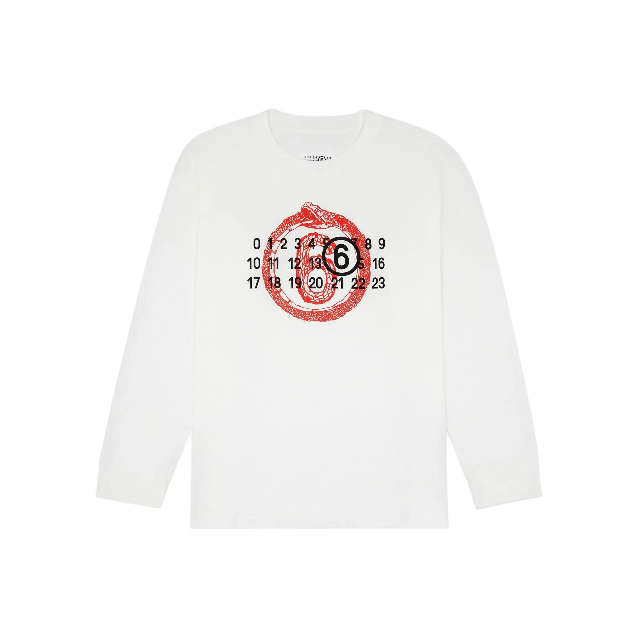 MM6 Maison Margiela Numbers Motif Crewneck T Shirt