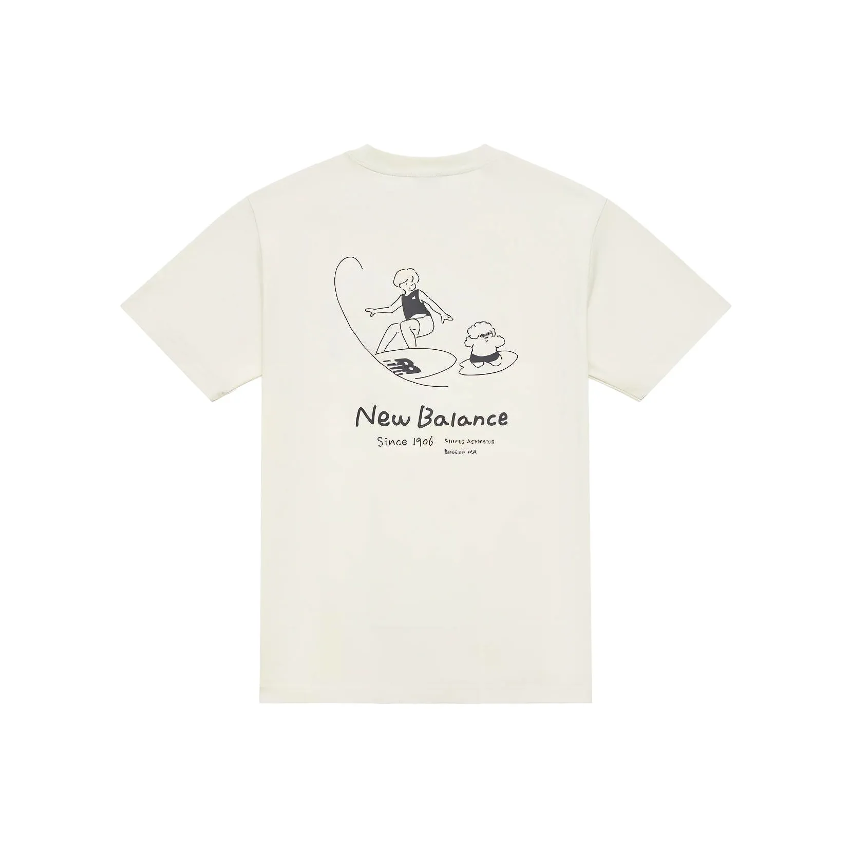 New Balance NB Короткий рукав Унисекс Белый