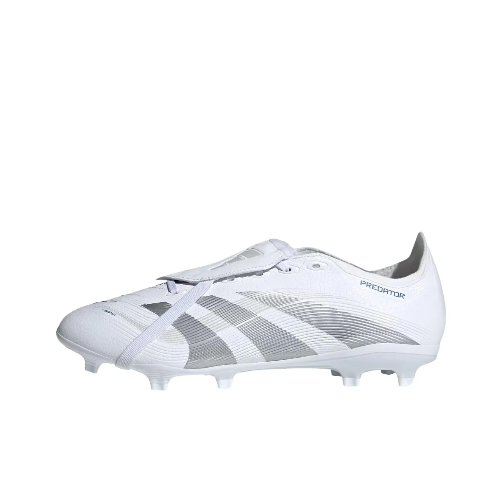 Adidas Predator League Fold Over Tongue FG/MG Cloud White Silver Metallic Bright Royal