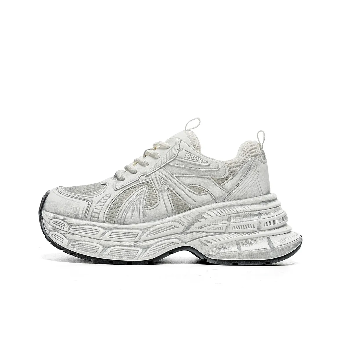 EBLAN Толстая подошва Женские Белые Серые