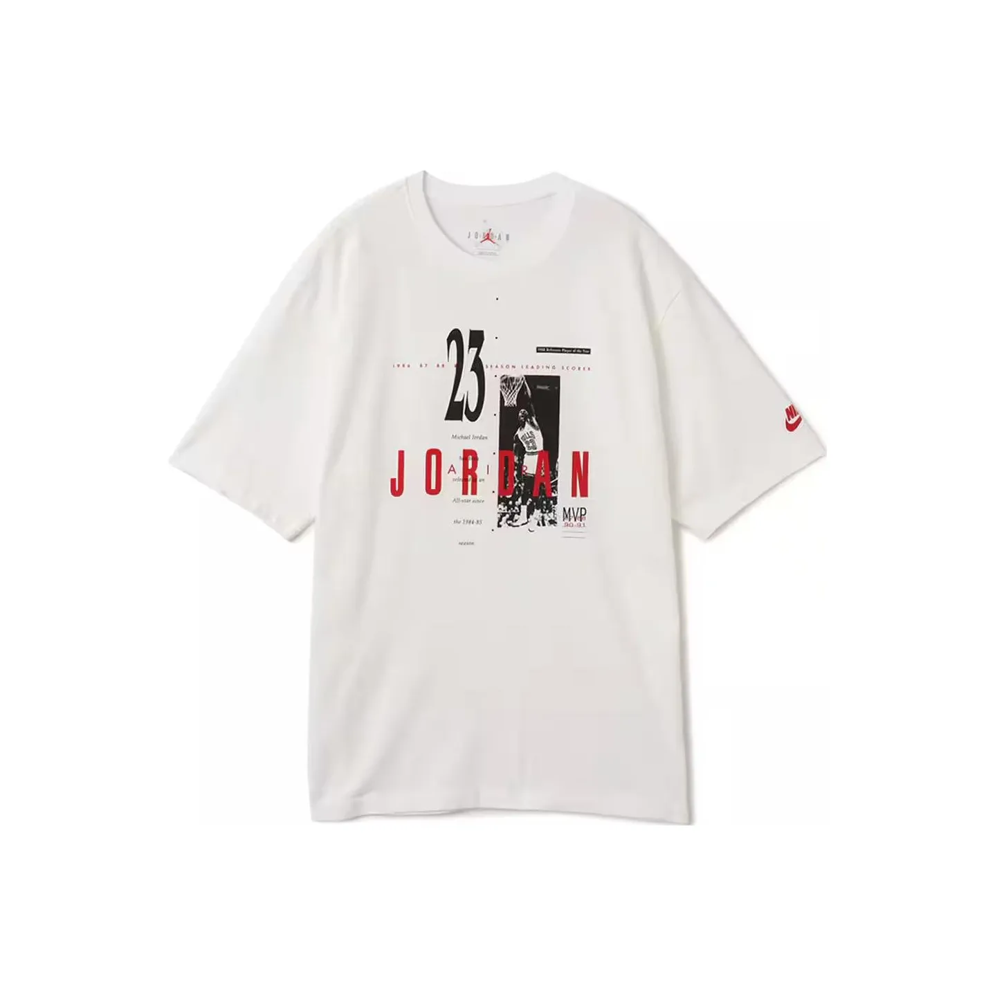 Jordan T Shirt Unisex White/Gym Red