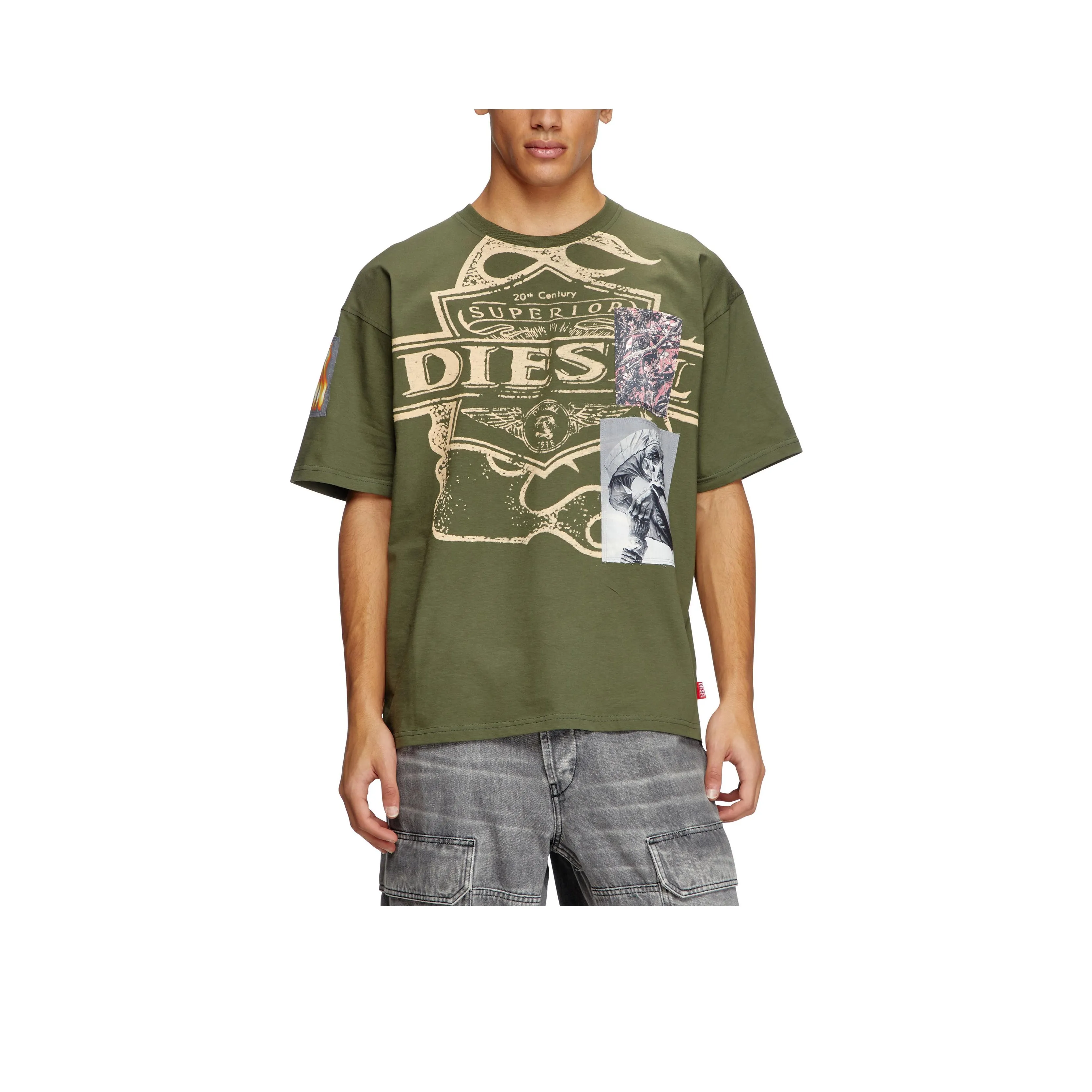 DIESEL T-Shirts Men Green