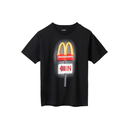 McDonald's Graniph Collaboration Черная Унисекс Футболка
