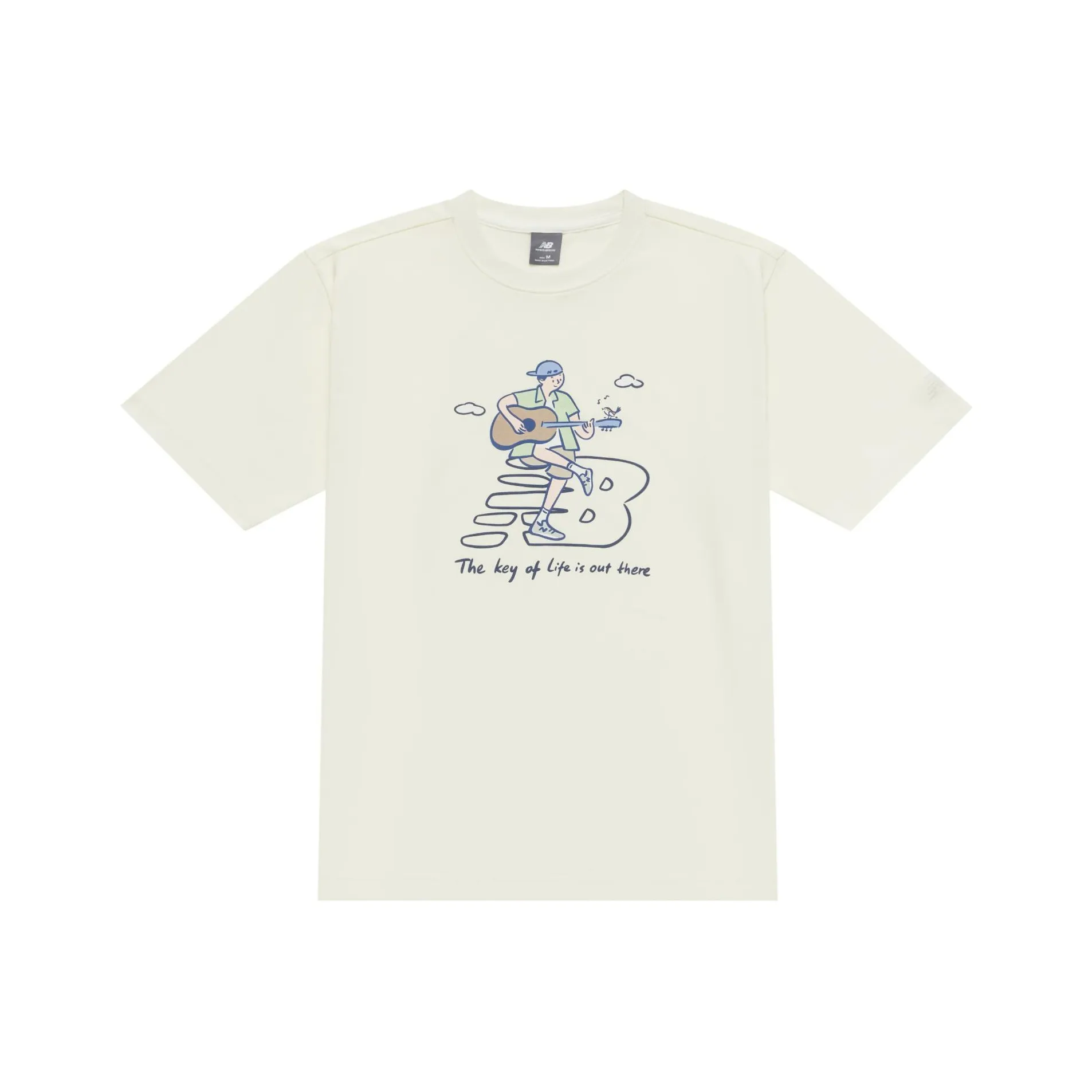 New Balance x PK SHEJISHILIANMING Centripetal Life Illustration Series T-Shirt Унисекс Белый