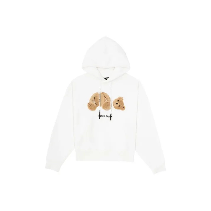 PALM ANGELS Embroidery Bear Hoodie