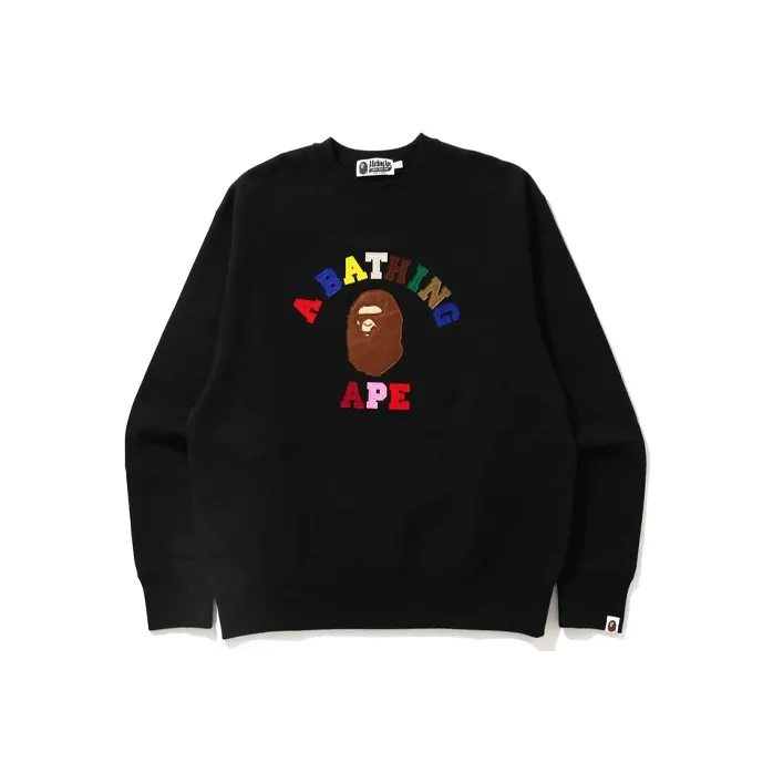 Bape College Applique Relaxed Fit Crewneck