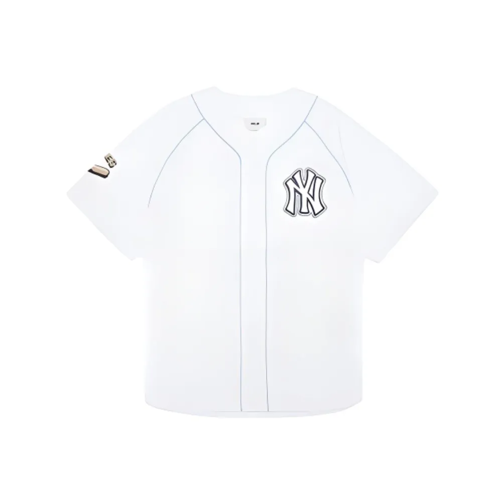 Mlb Base Logo Нью-Йорк Янкис SS22 T-рубашка Унисекс Экрю