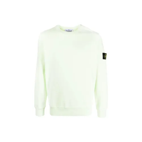 STONE ISLAND Светло-зеленый Мужские Свитшоты
