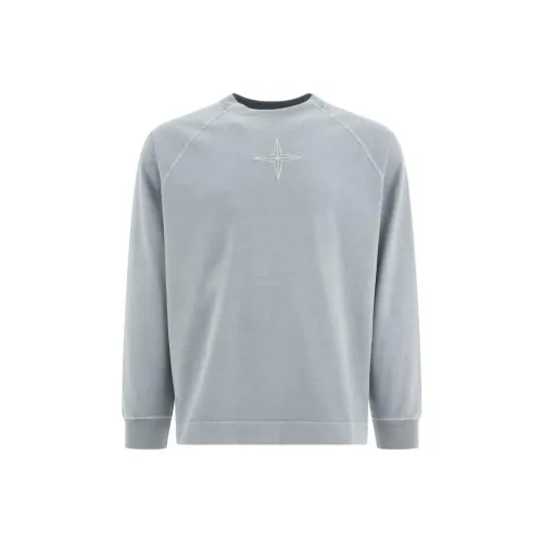STONE ISLAND Серо-голубой Мужские Свитшоты