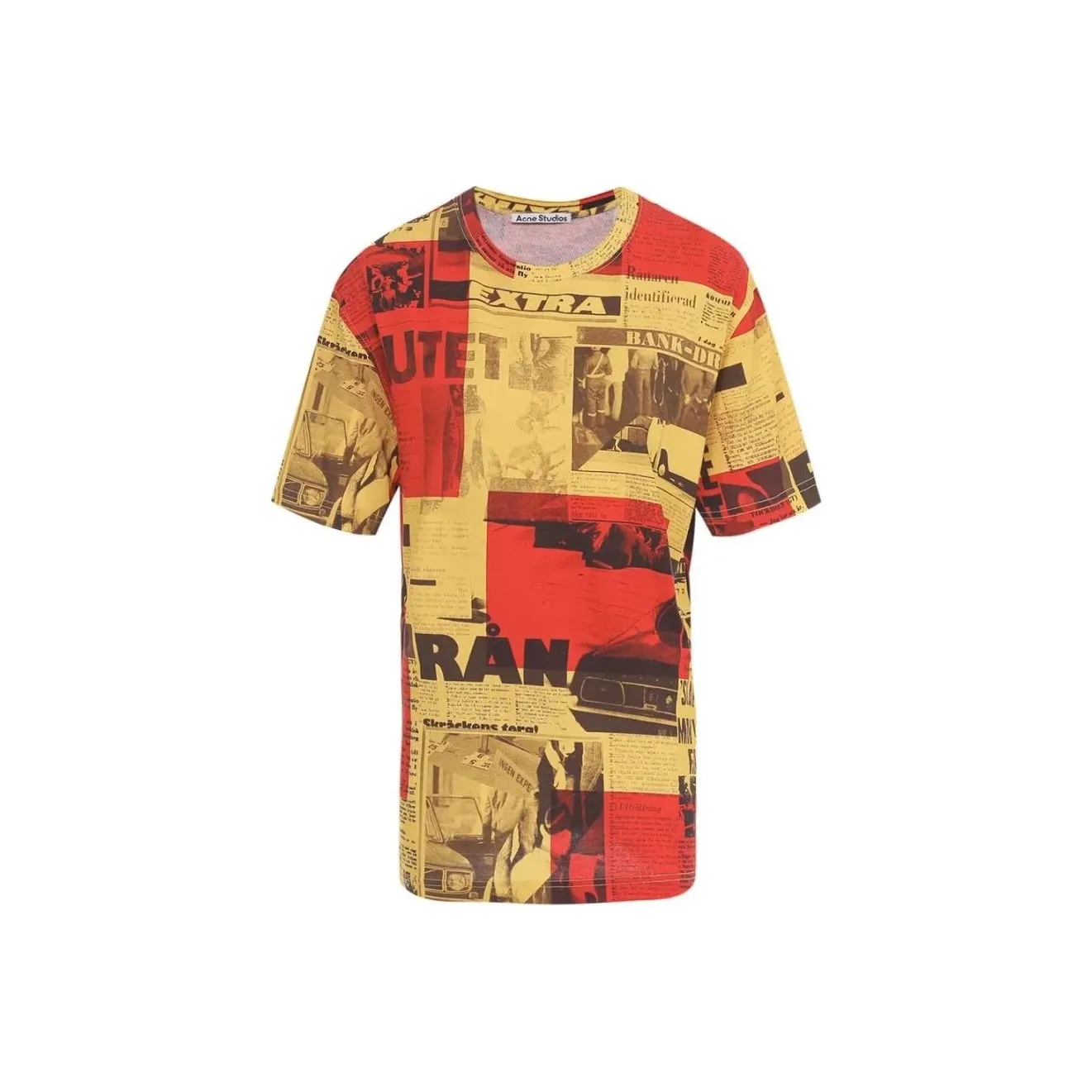 Acne Studios T-Shirt Мужской Красный Желтый