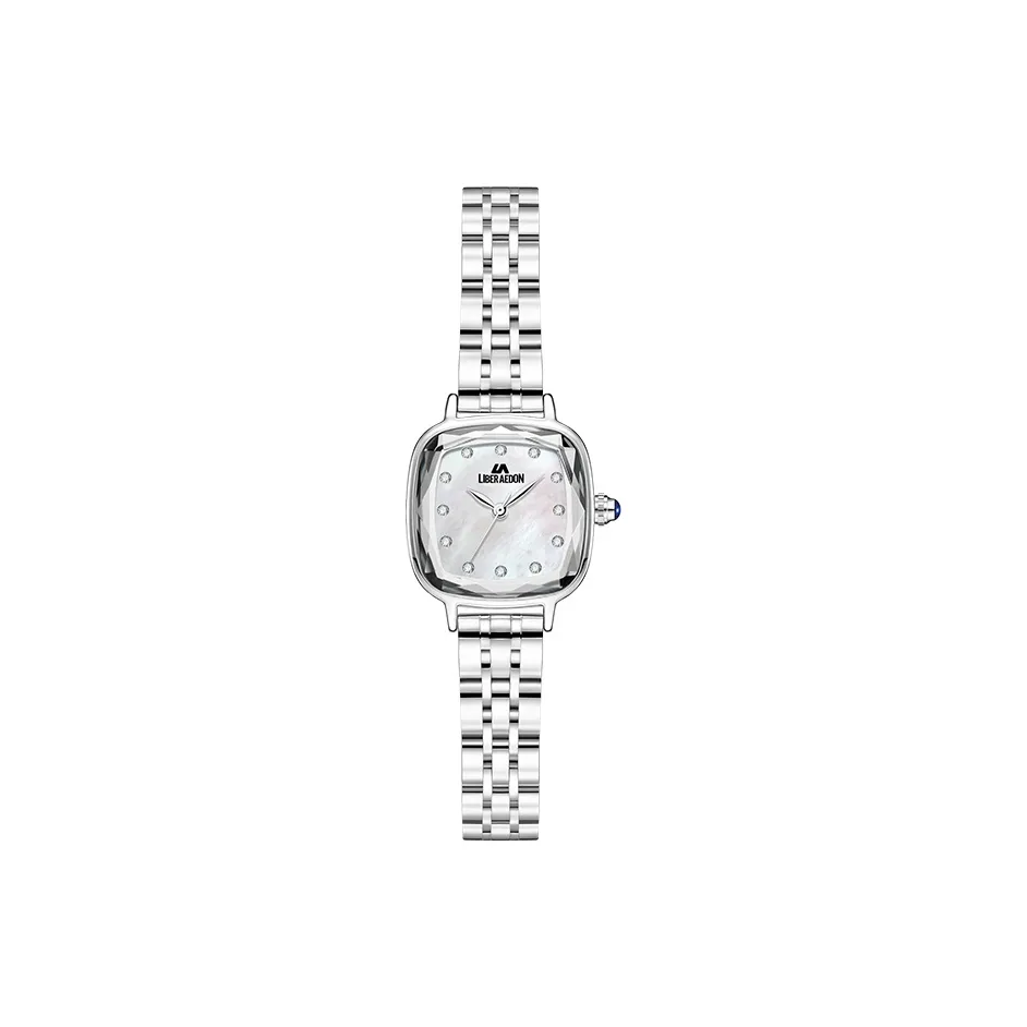 LIBER AEDON Кварцевый механизм Сплав Ремешок Жемчужная раковина Циферблат часов Женские часы Коробка "Сердцебиение"