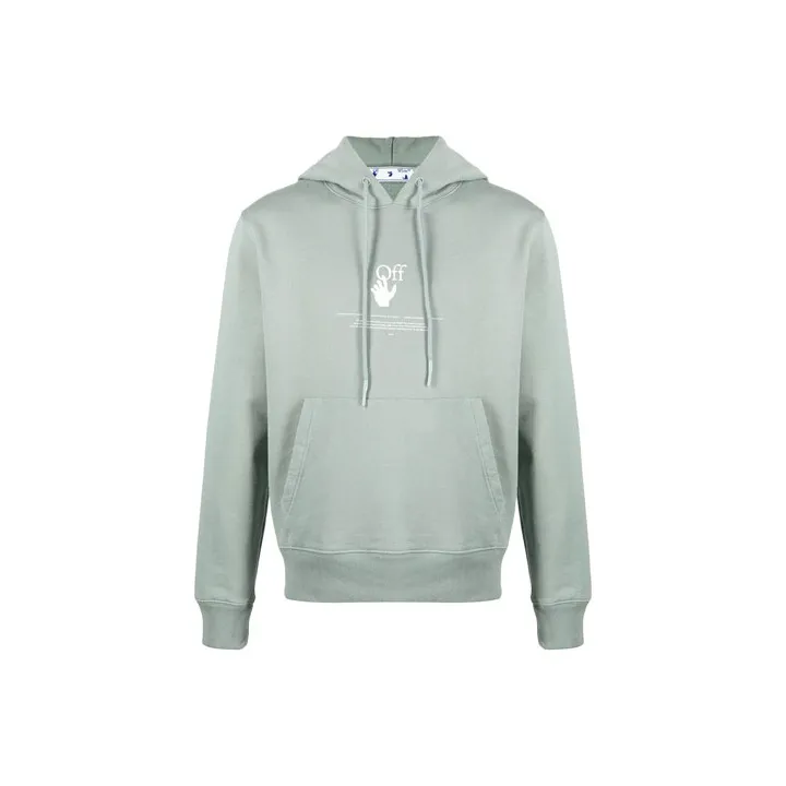 OFF Белый SS21 Толстовка Мужской Зеленый