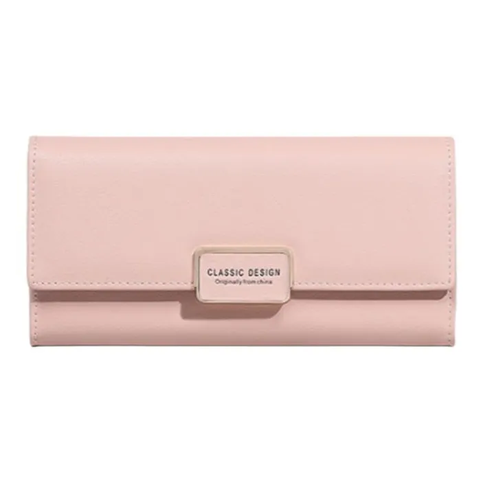 VINEY Cow Leather Wallet Clip Clutch Small Size Women's Multicolor