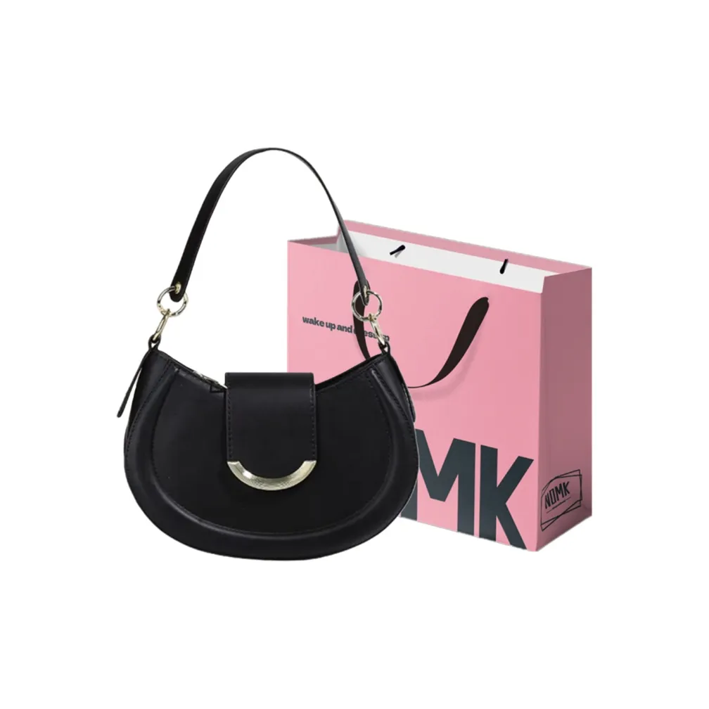 NOMK ПУ (полиуретан) Сумка через плечо Седельная сумка Сумка через плечо Женская Черная