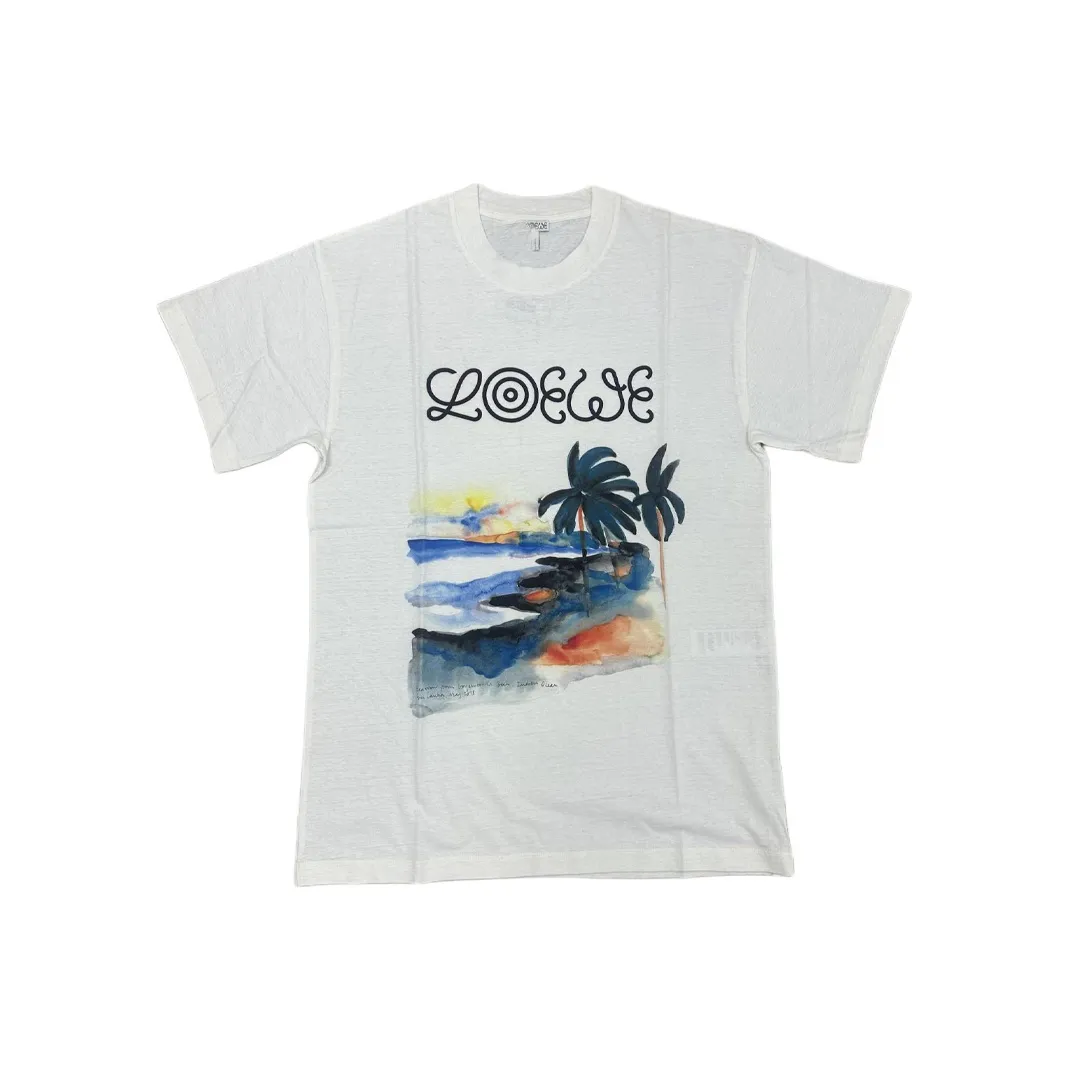 LOEWE Совместное издание Белая Мужская T-рубашка