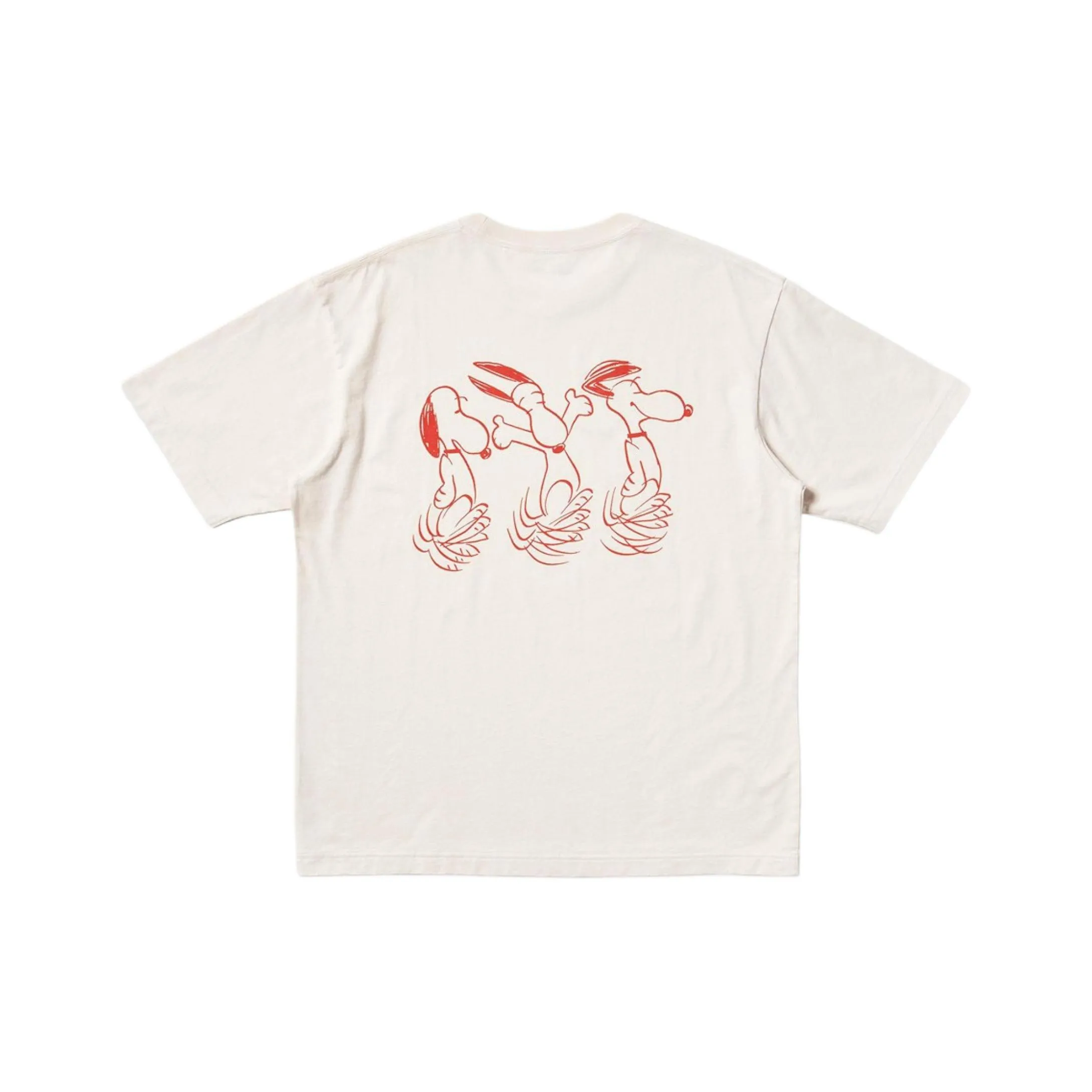 UNIQLO X PEANUTS Коллаборация SS25 T-рубашка Мужская Светлый Бежевый