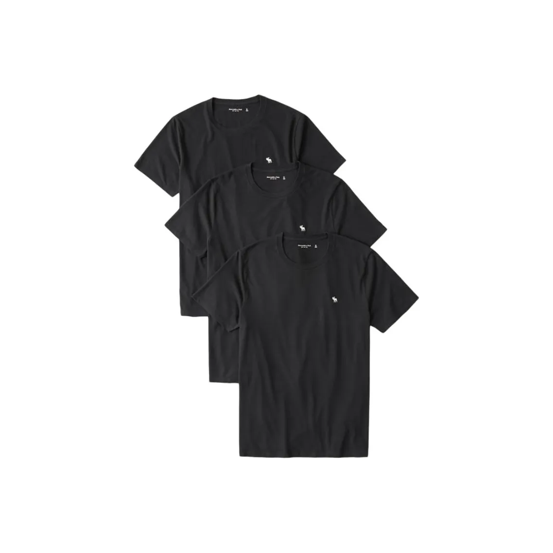 Abercrombie＆Fitch T-Рубашка Мужская 3 Пачка Черный