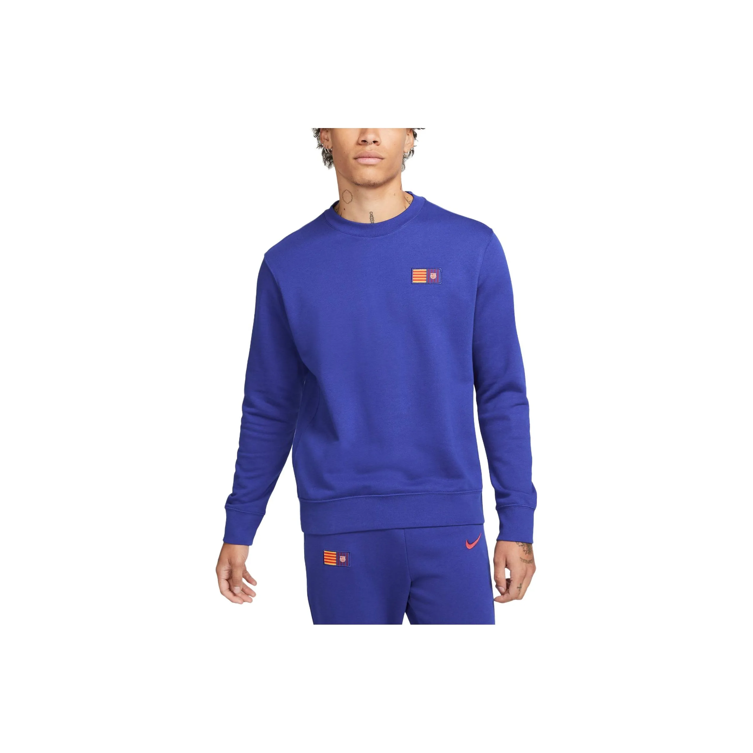 Nike Темно-королевский синий Мужские Свитшоты