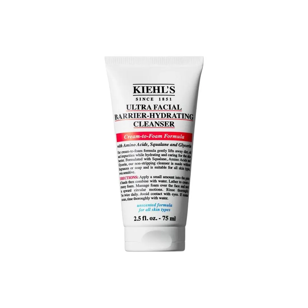Kiehl's High Moisture Little Foam Cleanser Пена Amino Acid Мужской и Женский Успокаивающий Освежающий и Чистка