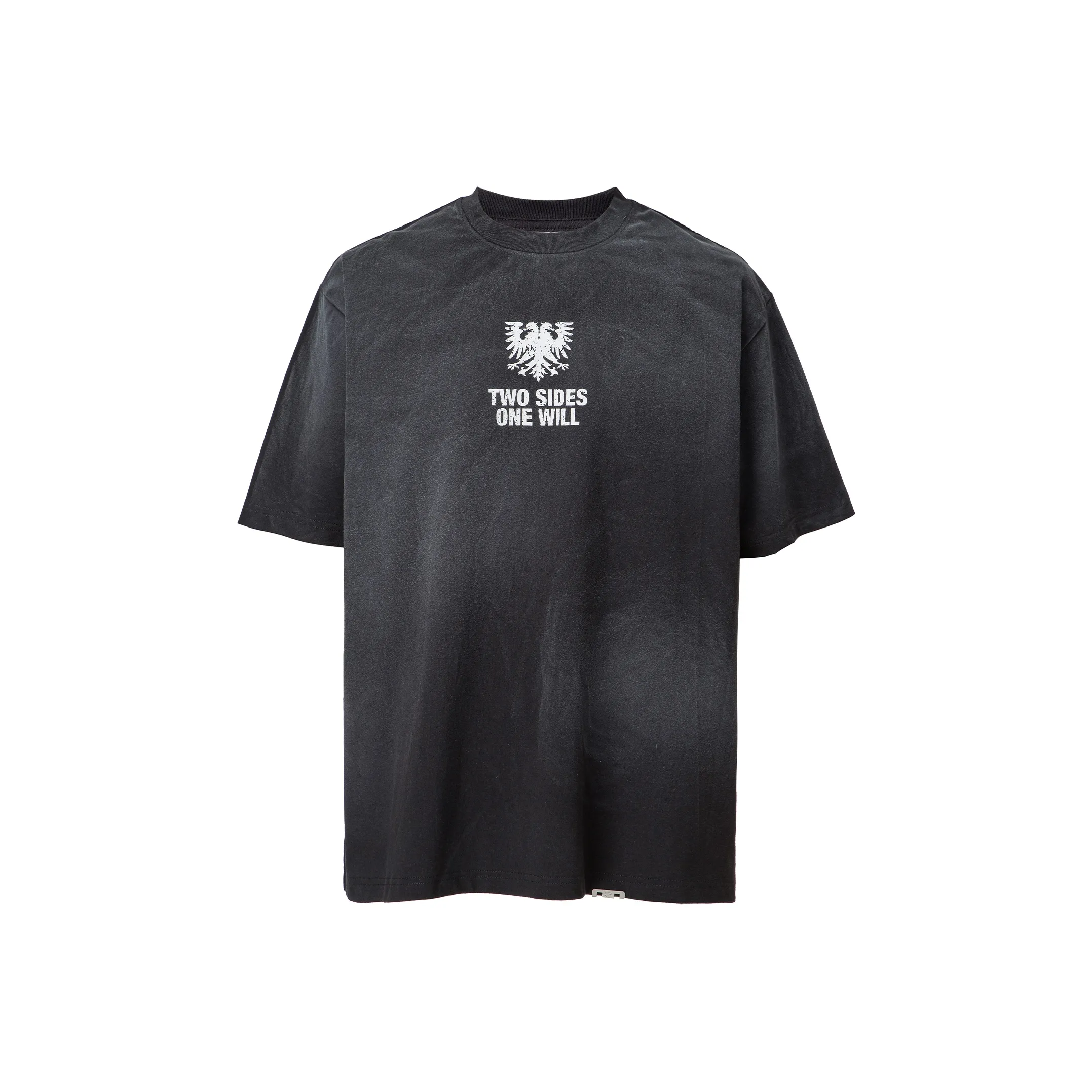 FIRE 2 COLD EGO Короткий рукав Унисекс Потертый Темно-серый